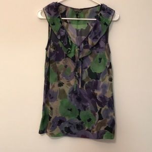 Kristin Davis Floral sheer blouse